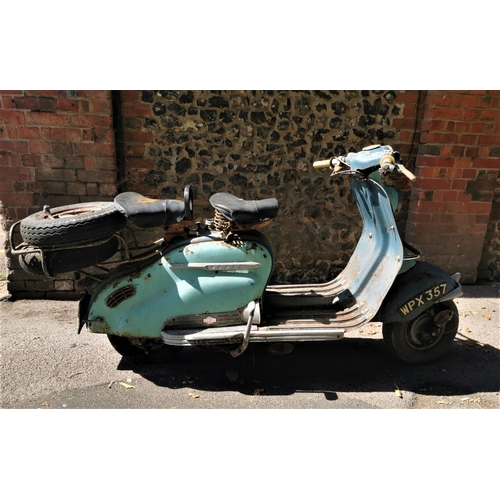 219 - A 1957 Lambretta Super scooter 150cc, unrestored, two owners, acquired by the vendor in 1993 in two ... 