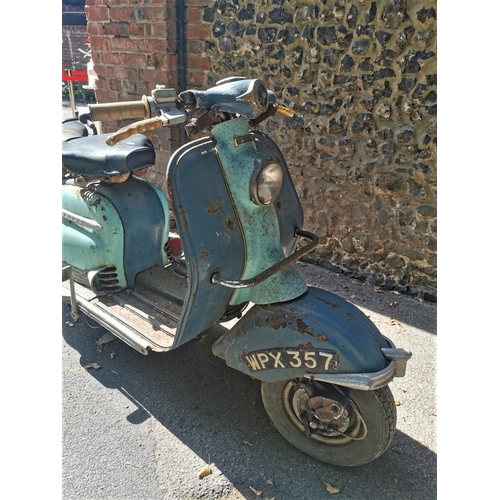 219 - A 1957 Lambretta Super scooter 150cc, unrestored, two owners, acquired by the vendor in 1993 in two ... 