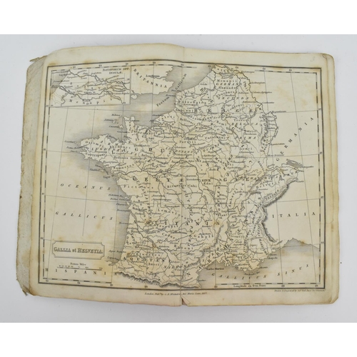 223 - A George IV period booklet containing maps from around the world published by G.B Whittaker in 1827,... 