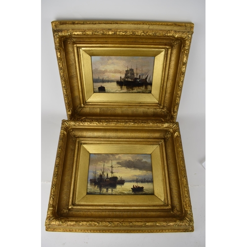 167 - William Thornley (1858-1898) - two oil on panels depicting sailing boats, one signed to the lower ri... 