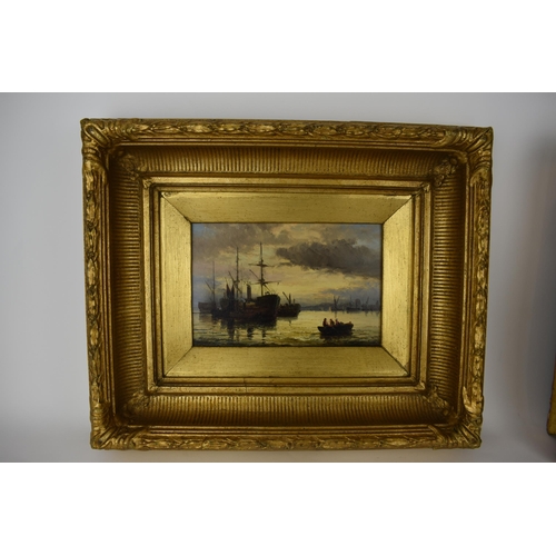 167 - William Thornley (1858-1898) - two oil on panels depicting sailing boats, one signed to the lower ri... 