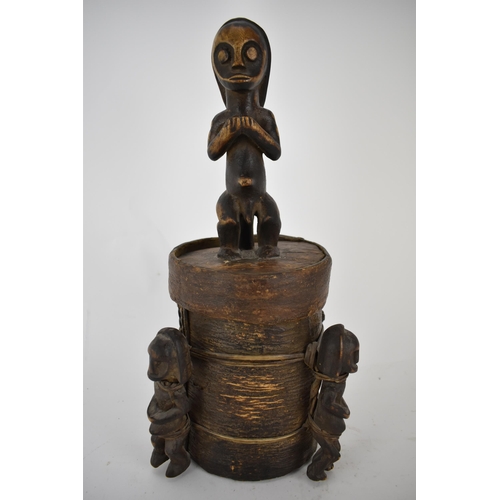 196 - A mid 20th century African funerary pot in the style of one from the Gabon region by the Fang people... 