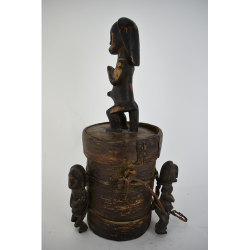 196 - A mid 20th century African funerary pot in the style of one from the Gabon region by the Fang people... 