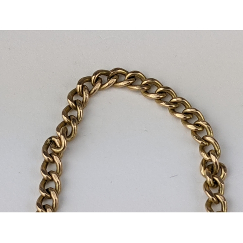 221 - A 9ct gold  link curb link necklace stamped 375, 9.2g