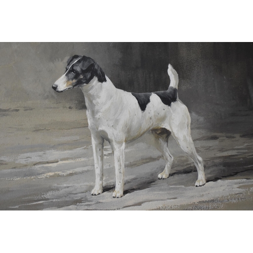 231 - Reuben Ward Binks (1880-1950) - A terrier watercolour signed lower right, 24cm x 31cm framed and gla... 