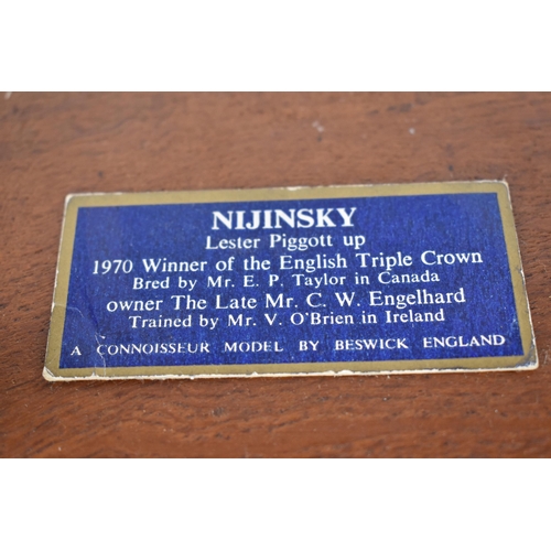 235 - A Beswick model of Lester Piggot on Nijinsky Winner of the Triple Crown 1970, owned by C W Engelhard... 