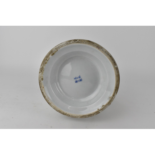 86 - A Japanese Meiji period porcelain vase of baluster shape, with a flared rim, ring neck and splayed f... 