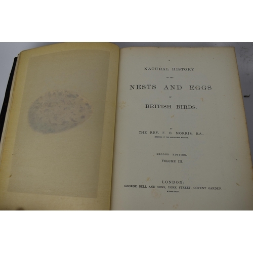 170 - Three volumes of A Natural History of Nests and Eggs of British Birds by Francis Orpen Morris, secon... 