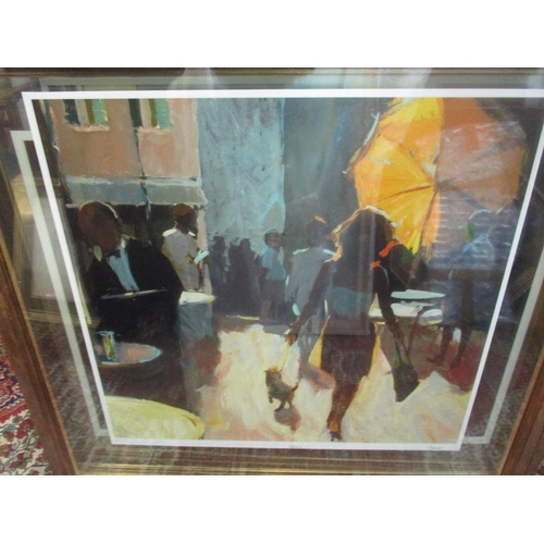 104 - David Farrant (b.1938) - Sophia artist proof 14/20, Cafe on Monte 32/195, and Pont St Denis artist p... 
