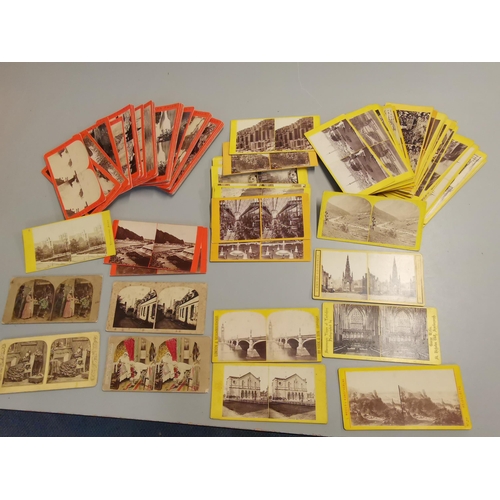 148 - A collection of 74 stereoscope slides to include 25 American views 'Niagara Falls' by E.H.T Anthony
... 