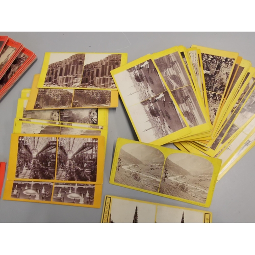 148 - A collection of 74 stereoscope slides to include 25 American views 'Niagara Falls' by E.H.T Anthony
... 
