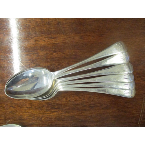 184 - A selection of Georgian and later silver and silver plated flatware to include two Georgian bright c... 