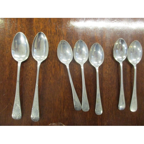 184 - A selection of Georgian and later silver and silver plated flatware to include two Georgian bright c... 