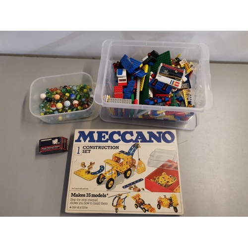 71 - A quantity of Lego, marbles and Meccano
Location: 9:6