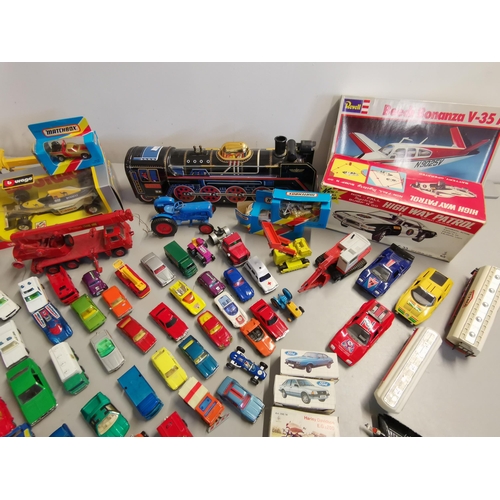 72 - A large collection of Diecast and other vehicles to include Dinky, Corgi, Matchbox, Majorette, Tonka... 