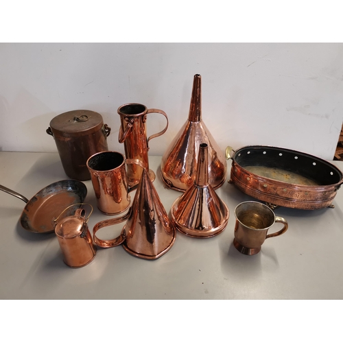 89 - Copperware to include two funnels
Location: RAF