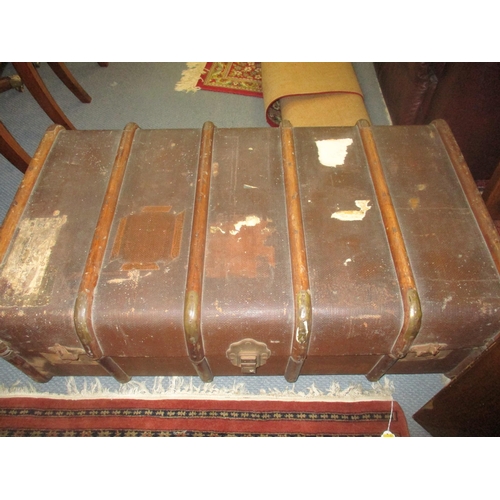 320 - A Murphy A272 walnut cased vintage radio manufactured circa 1957, a small rug, and a canvas and wood... 