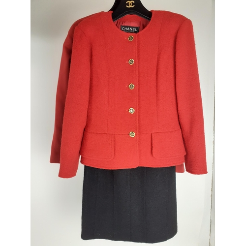 Sold at Auction: (4 Pc) Vintage Adolfo Jacket & Skirt Chanel-Style 2PC Suits