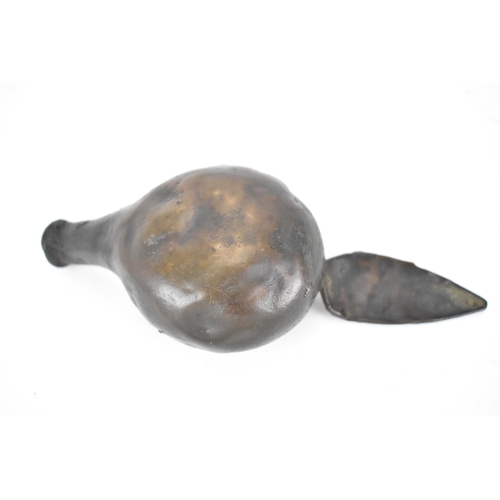 68 - An antique patinated bronze oil burner lamp
Condition: small crack to handle
Location: 10.3