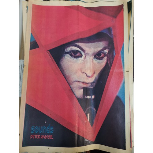 80 - A collection of twelve posters to include six 1970's Prog Rock posters from Sounds Magazine and six ... 