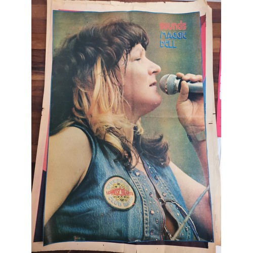 80 - A collection of twelve posters to include six 1970's Prog Rock posters from Sounds Magazine and six ... 