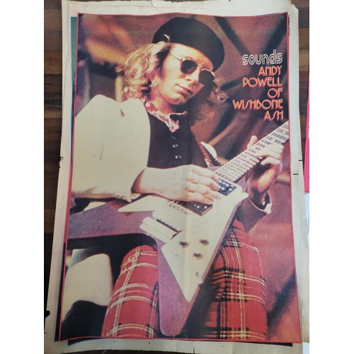 80 - A collection of twelve posters to include six 1970's Prog Rock posters from Sounds Magazine and six ... 