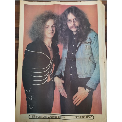 80 - A collection of twelve posters to include six 1970's Prog Rock posters from Sounds Magazine and six ... 