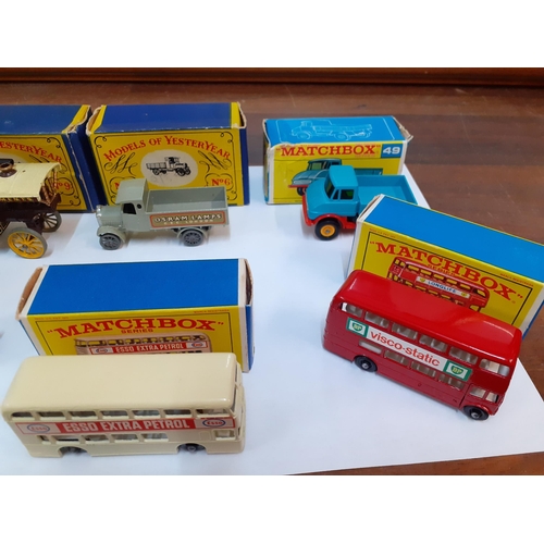 177 - Six boxed Lesney Matchbox die cast model vehicles to include Mint and Boxed No. Y/6 Osram lamps, No.... 