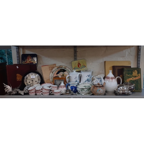 85 - A mixed lot comprising early to mid 20th century mantel clocks and mixed china
Location: LWF