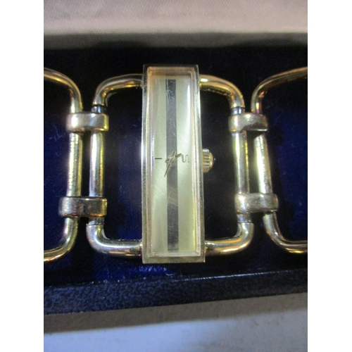 103 - Group of costume jewellery to include a 925 silver gilt ladies Sarcar wrist watch on buckle chain br... 