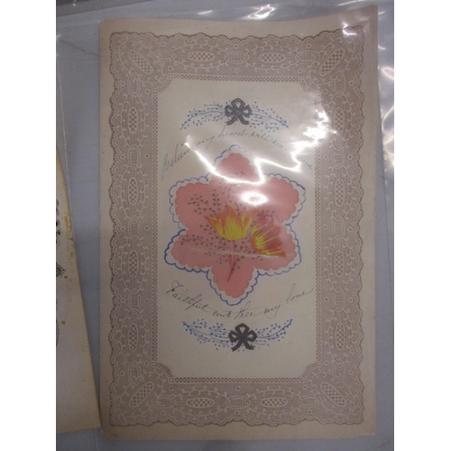 105 - A collection of ten Victorian Valentine cards
Location: cab