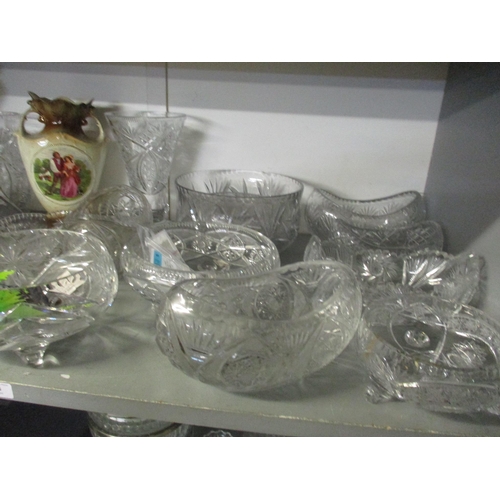 111 - A selection of good quality glassware, together with mixed ceramics to include a Capodimonte vase an... 