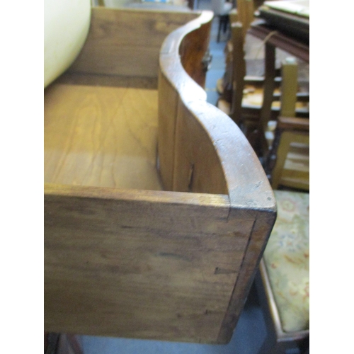 122 - A Queen Anne style figured walnut chest on stand having a stepped cornice above six drawers with a b... 