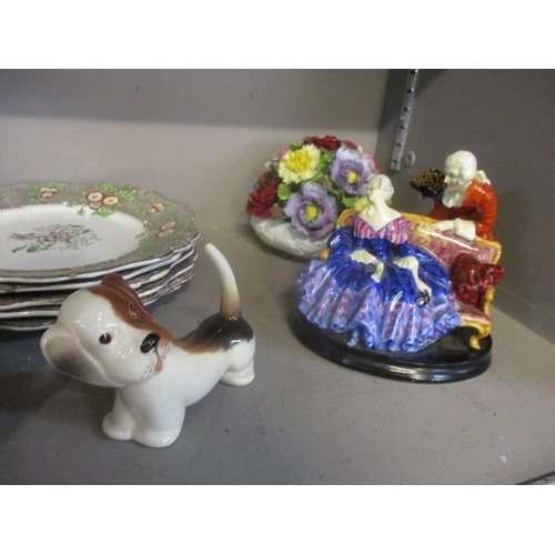 65 - A selection of ceramics to include Tete-a-Tete - a Royal Doulton figure group (A/F), a Beswick model... 