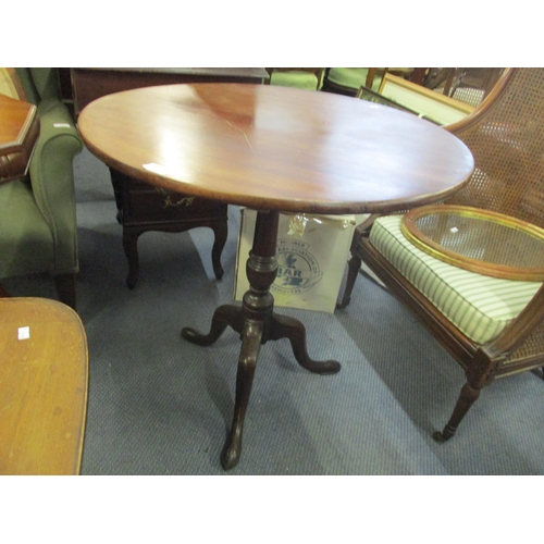 91 - A Georgian mahogany snap top occasional table together with an octagonal two tier table and a small ... 