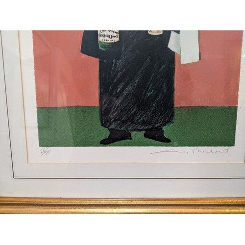 164 - Guy Buffet - four limited edition prints each a portrait of a waiters and a chef, signed in pencil
L... 