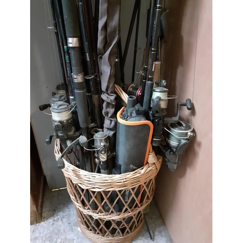 305 - A collection of mixed fishing rods and reels
Location: A1B