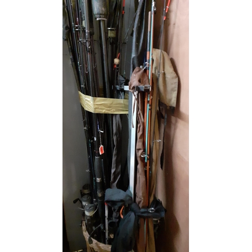 305 - A collection of mixed fishing rods and reels
Location: A1B