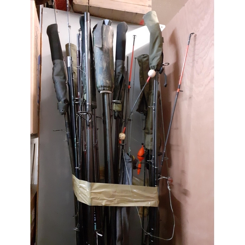 305 - A collection of mixed fishing rods and reels
Location: A1B