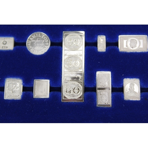 The 100 Greatest Stamps of the World' in sterling silver, a