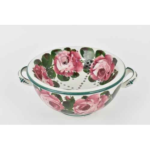 179 - A Wemyss sponge dish and drainer in the cabbage rose pattern, with impressed mark and signature to t... 