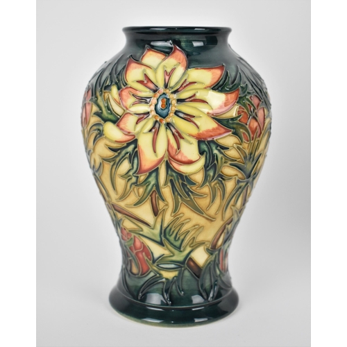 143 - A Moorcroft ceramic vase designed by Nicola Slaney in the 'Spike' pattern, of baluster form with tub... 