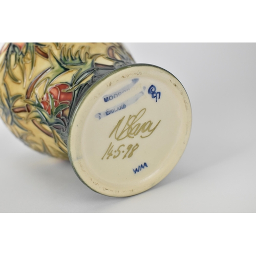 143 - A Moorcroft ceramic vase designed by Nicola Slaney in the 'Spike' pattern, of baluster form with tub... 