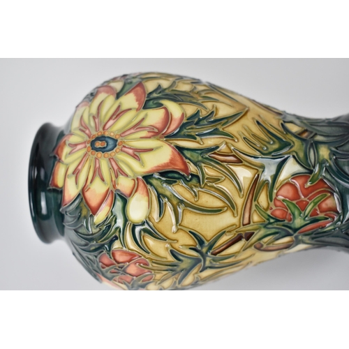 143 - A Moorcroft ceramic vase designed by Nicola Slaney in the 'Spike' pattern, of baluster form with tub... 