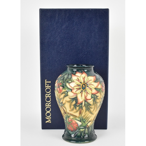 143 - A Moorcroft ceramic vase designed by Nicola Slaney in the 'Spike' pattern, of baluster form with tub... 