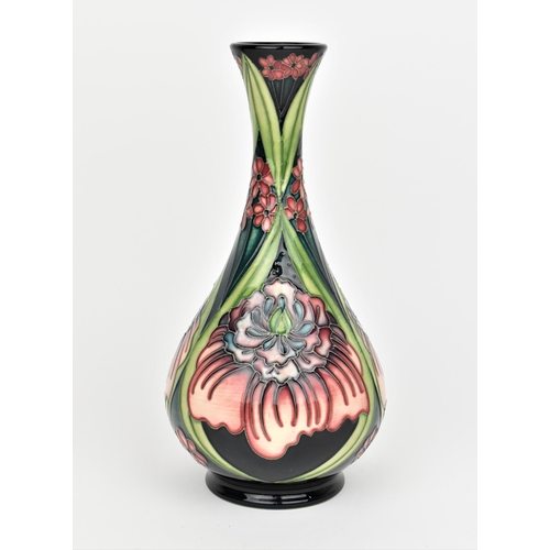 160 - A Moorcroft pottery vase by Rachel Bishop, limited edition no. 144, 2008, of baluster form with slen... 