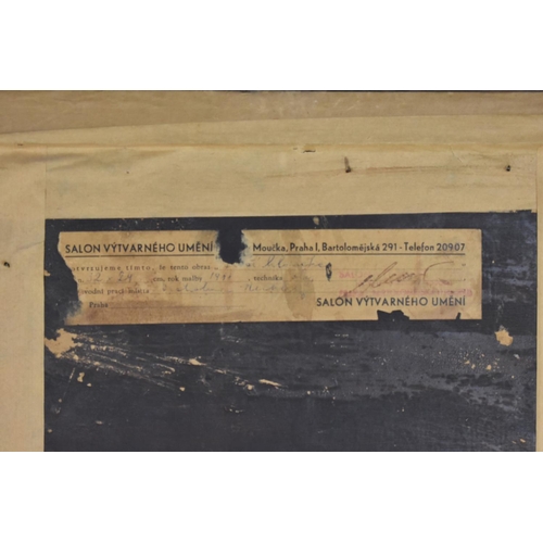 123 - Possibly by Vratislav Nechleba (Russian, 1885-1965)
close up portrait of a boy, against a dark groun... 