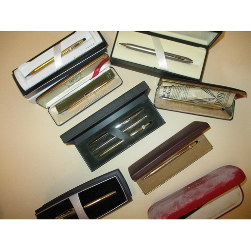 63 - A collection of Cross pens and a boxed Sheaffer pen
Location: RWF