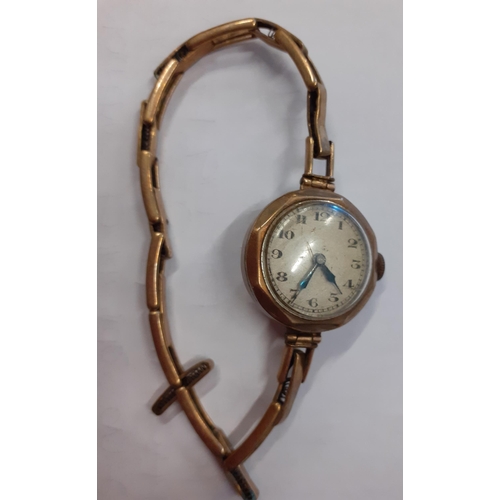 89 - Mixed watches to include an early 20th century 9ct gold wristwatch on a gold plated bracelet togethe... 