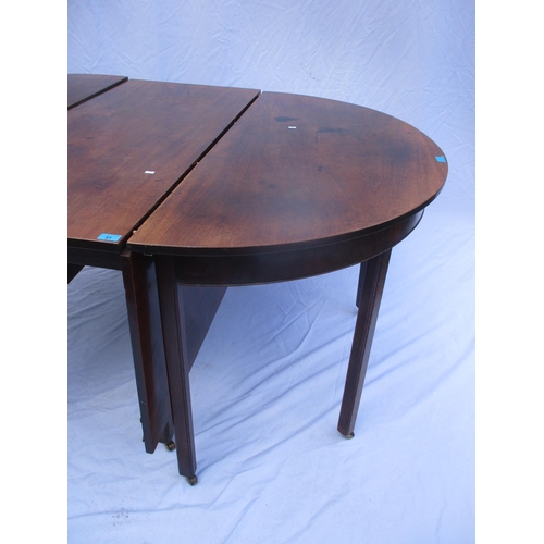 81 - A George III D-end dining table 75.5cm h x 274.5cm w extended
Location: LAB